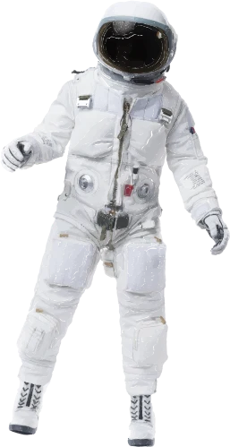 A floating astronaut