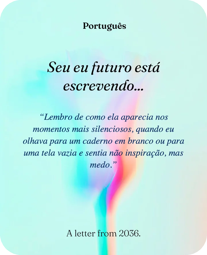 Letters from your Future Self, example card
