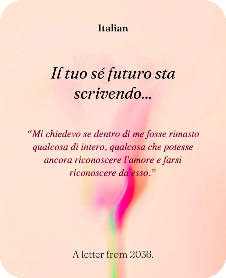 Letters from your Future Self, example card